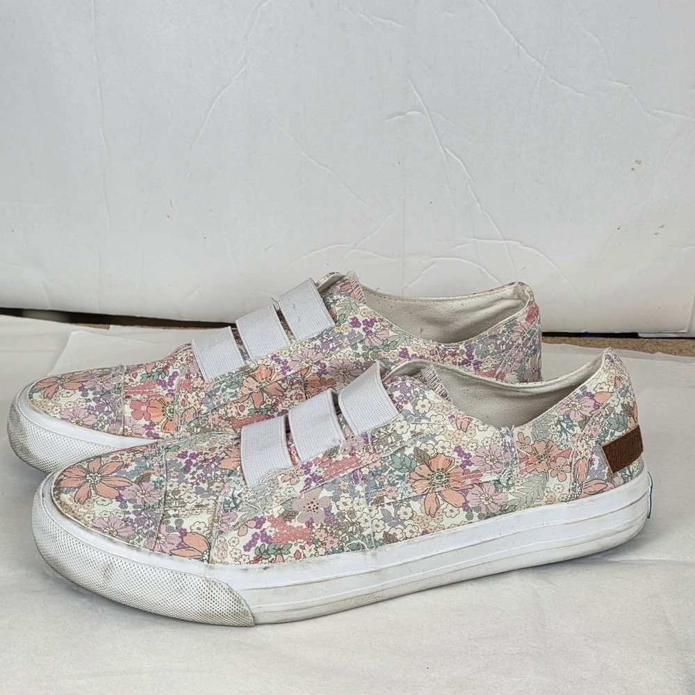 Blowfish Malibu Maura Floral Canvas Slip On Sneakers Multicolor ZS001 Womens 9M